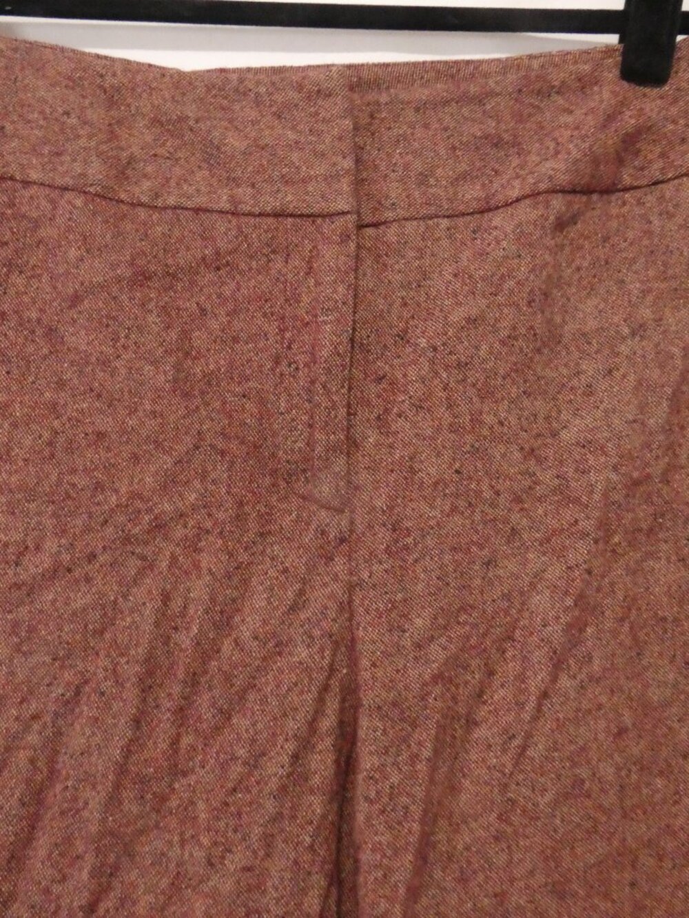SLOAN Lined Pants Textured Tweed Burgundy - size 16 - Picture 4 of 14